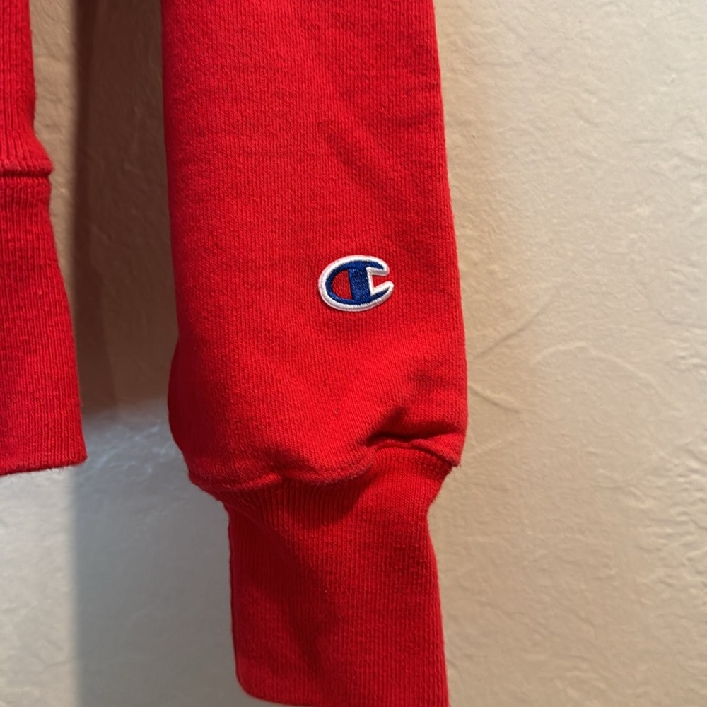 CHAMPION REVERSE WEAVE STITCH LOGO HOODIE SWEATSHIRT WHITE Women’s XS - Picture 4 of 7